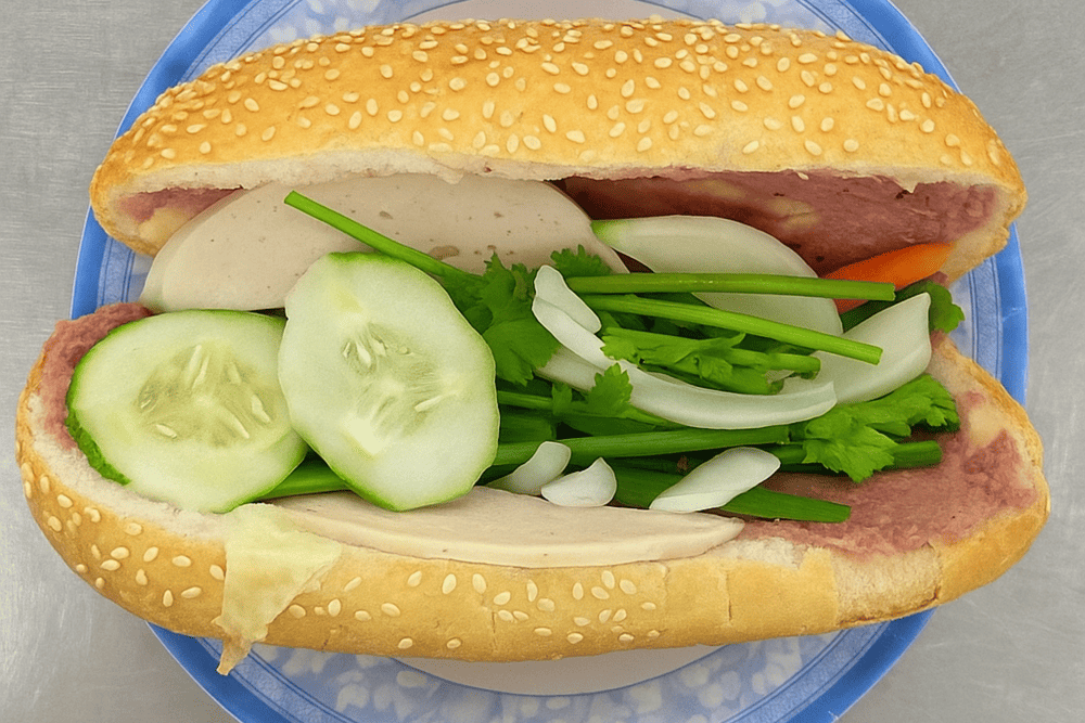 A banh mi perfectly balances meat fillings, sauce, fresh vegetables, and pickled ingredients